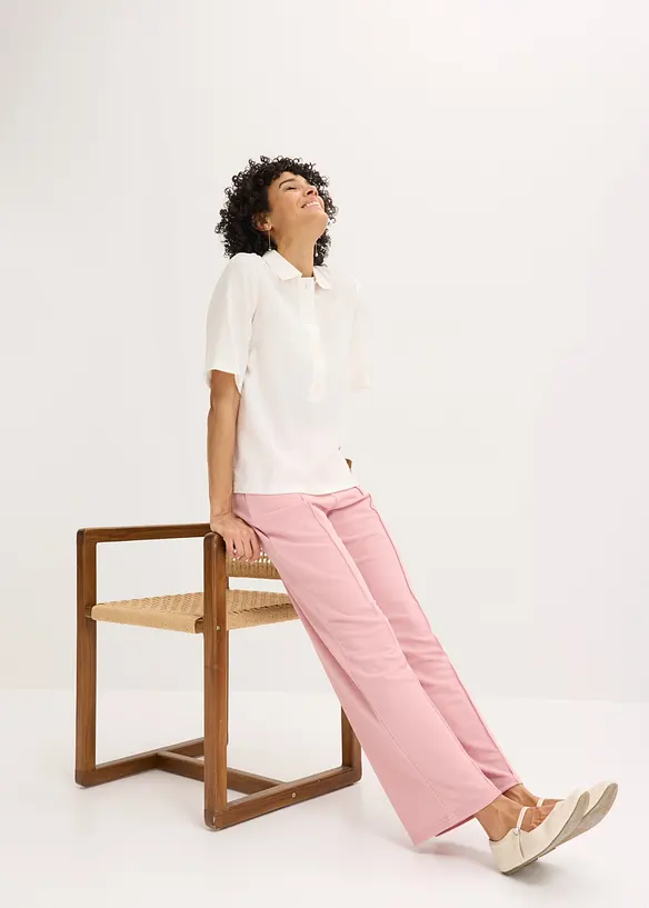 Pantalon &eacute;lastiqu&eacute; en interlock &eacute;pais, bonprix
