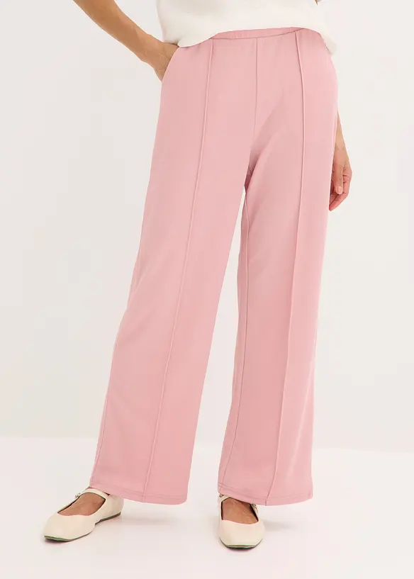 Pantalon &eacute;lastiqu&eacute; en interlock &eacute;pais, bonprix