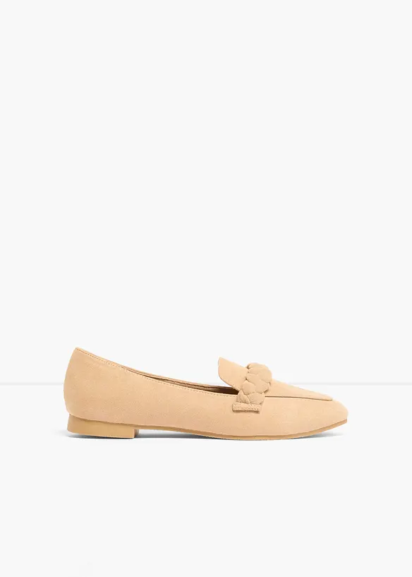 Mocassins &agrave; d&eacute;tail tress&eacute;, bonprix