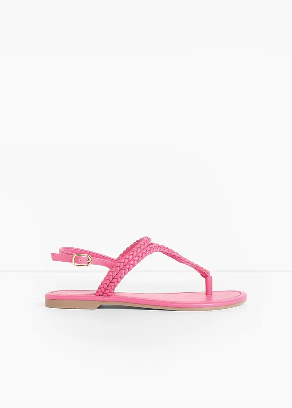 Sandales entredoigt, aspect tress&eacute;, bonprix