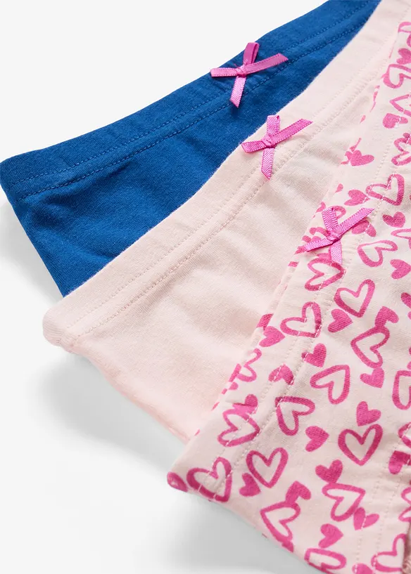 Lot de 5 shorties en coton doux avec n&oelig;ud en satin, bonprix