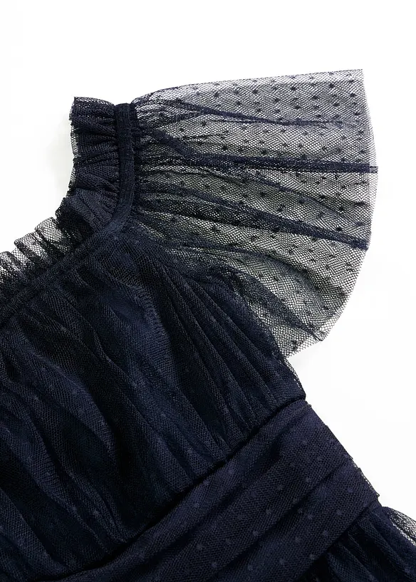 Robe longue en tulle d&eacute;licat, bonprix