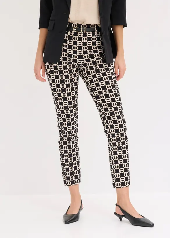 Pantalon 7/8 en bengaline extensible, bonprix