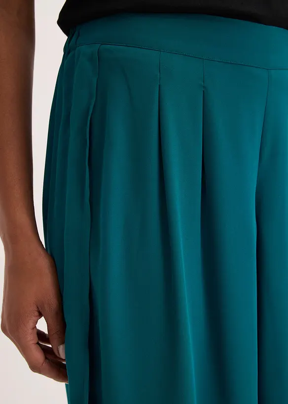 Pantalon palazzo fendu sur les c&ocirc;t&eacute;s, bonprix