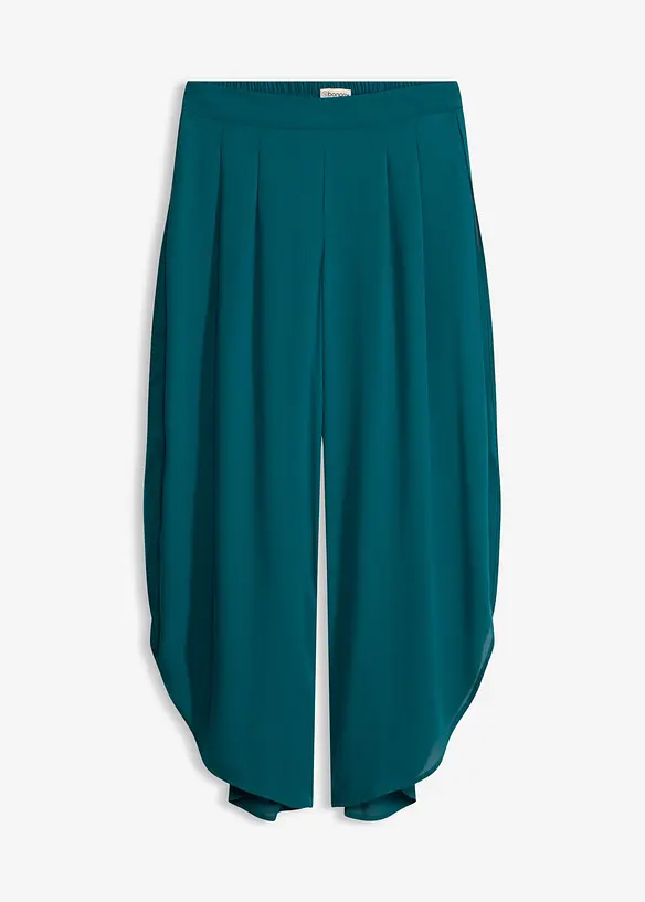 Pantalon palazzo fendu sur les c&ocirc;t&eacute;s, bonprix