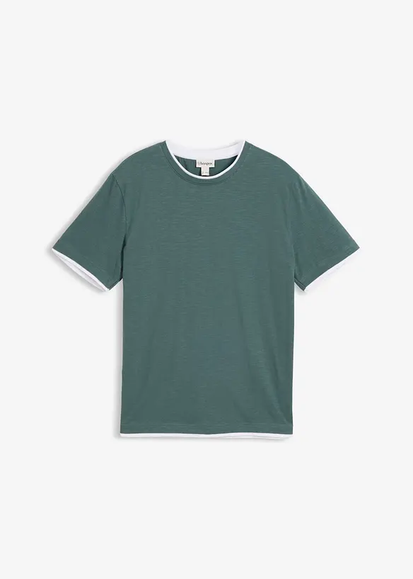 T-shirt aspect 2en1 en fil flamm&eacute;, bonprix