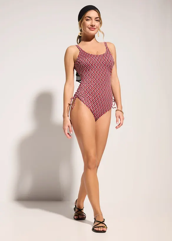 Maillot 1 pi&egrave;ce &agrave; nouettes, bonprix