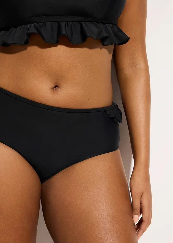 Bas de maillot taille haute avec volant, s&eacute;chage rapide, bonprix
