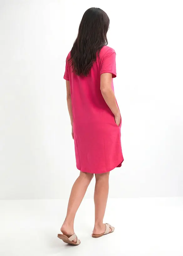 Leichtes Flammgarn Shirtkleid aus Bio Baumwolle (2er Pack), bonprix