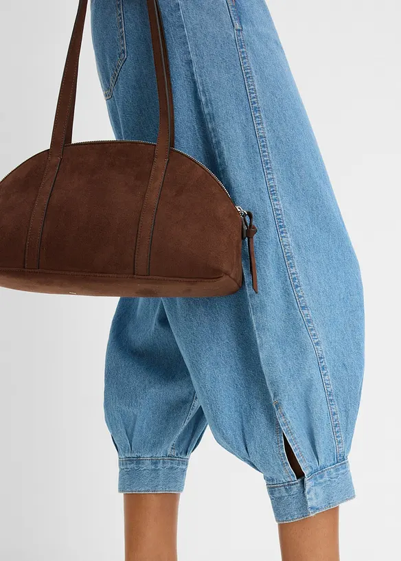 Jean ballon, taille mi-haute et &eacute;lastiqu&eacute;e, bonprix