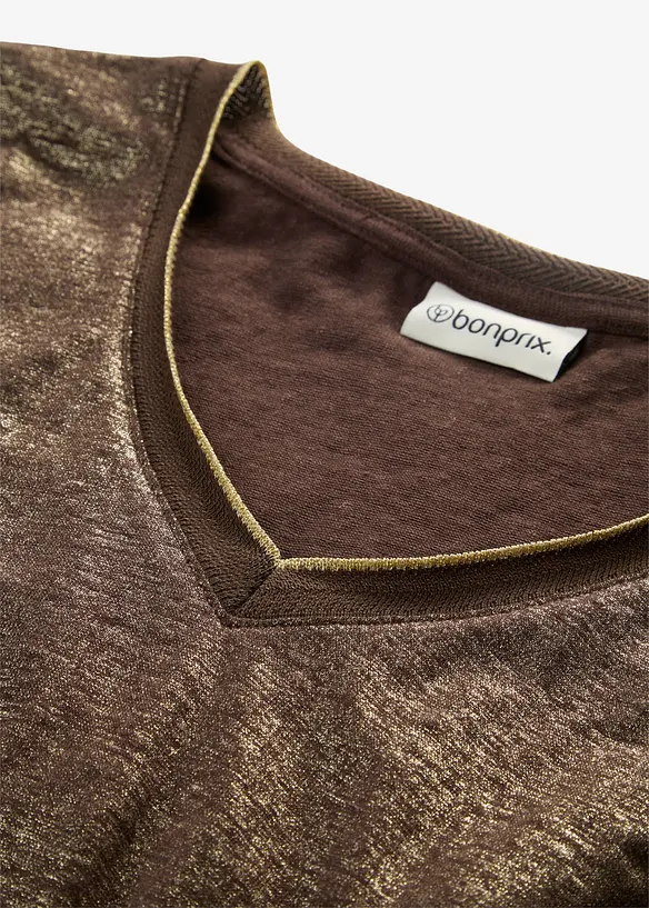 Shirt aus reinem Leinen mit Lurex, bonprix