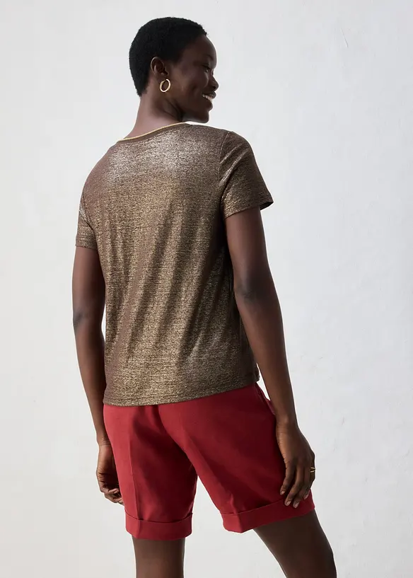 Shirt aus reinem Leinen mit Lurex, bonprix