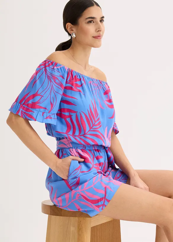 Combishort &agrave; encolure Bardot, bonprix