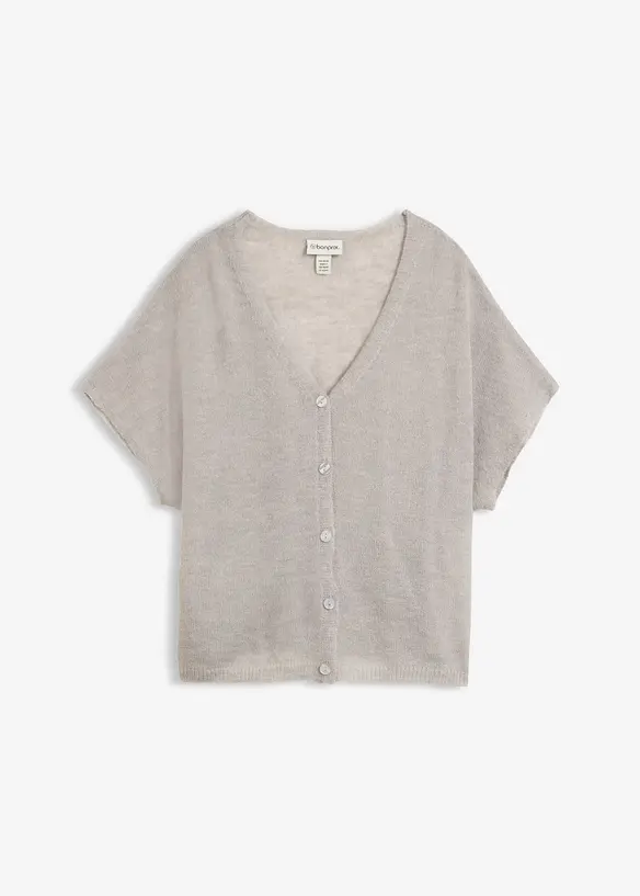 Cardigan oversize &agrave; manches courtes, bonprix