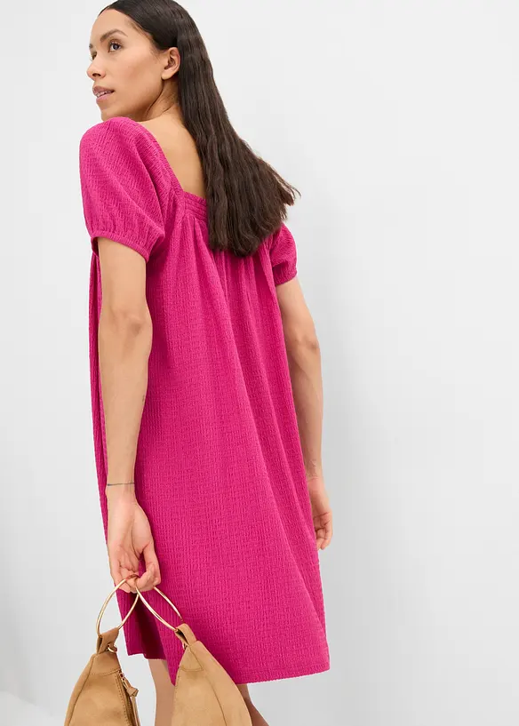 Robe en jersey cr&ecirc;pe textur&eacute;, bonprix
