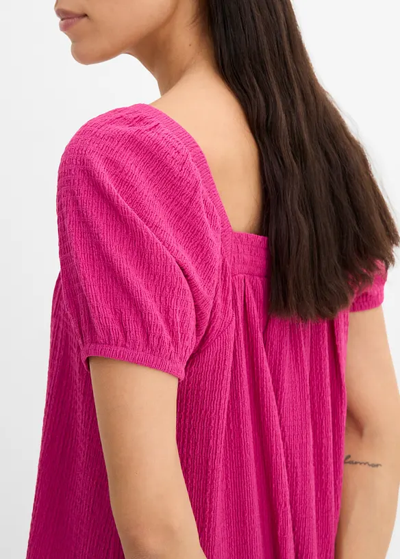 Robe en jersey cr&ecirc;pe textur&eacute;, bonprix