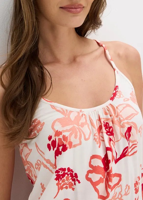 Top &agrave; fines bretelles en viscose extensible douce, bonprix