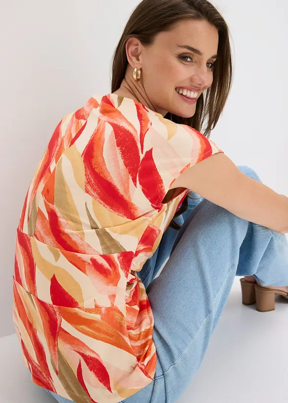 T-shirt drap&eacute; en viscose extensible douce, bonprix