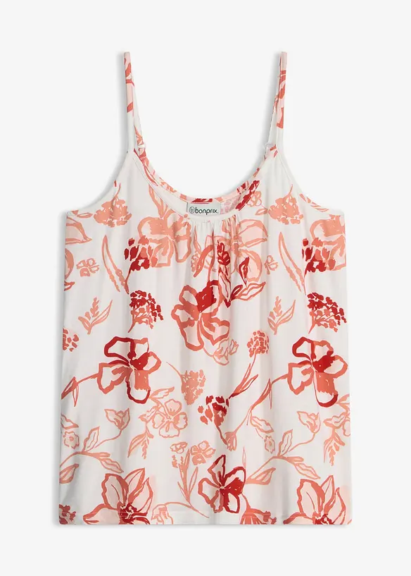 Top &agrave; fines bretelles en viscose extensible douce, bonprix