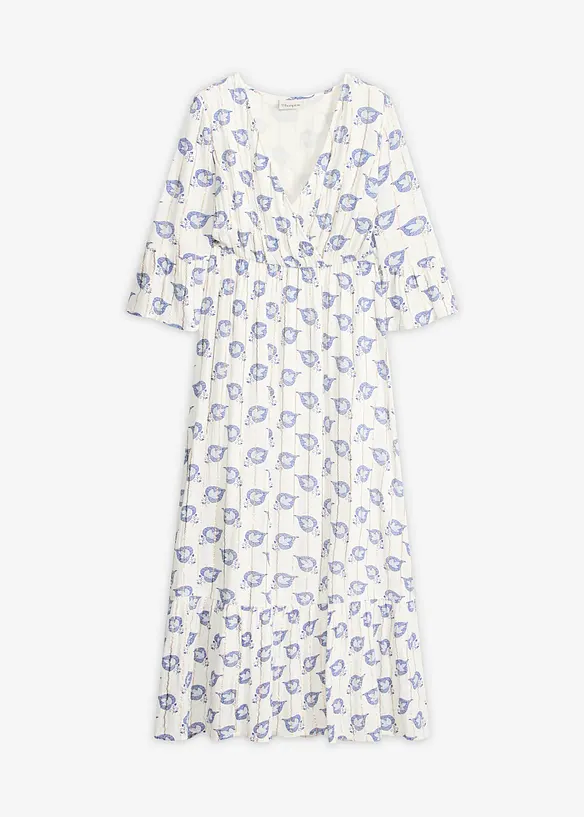 Robe longue en viscose textur&eacute;e &agrave; effet brillant, bonprix