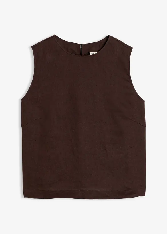 Kurzes Top aus reinem Leinen, bonprix
