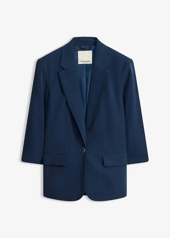 Blazer manches 3/4 ample en viscose, bonprix