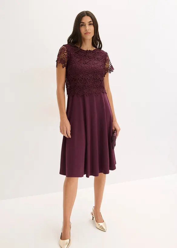 Midikleid mit Spitze, bonprix