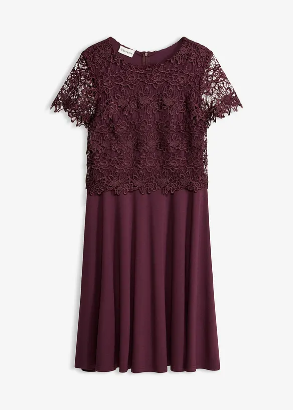Midikleid mit Spitze, bonprix