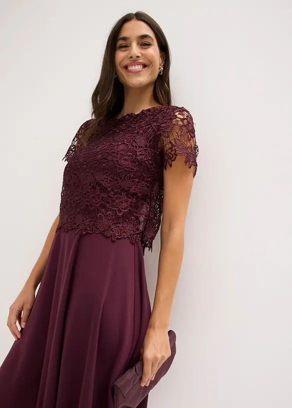 Midikleid mit Spitze, bonprix