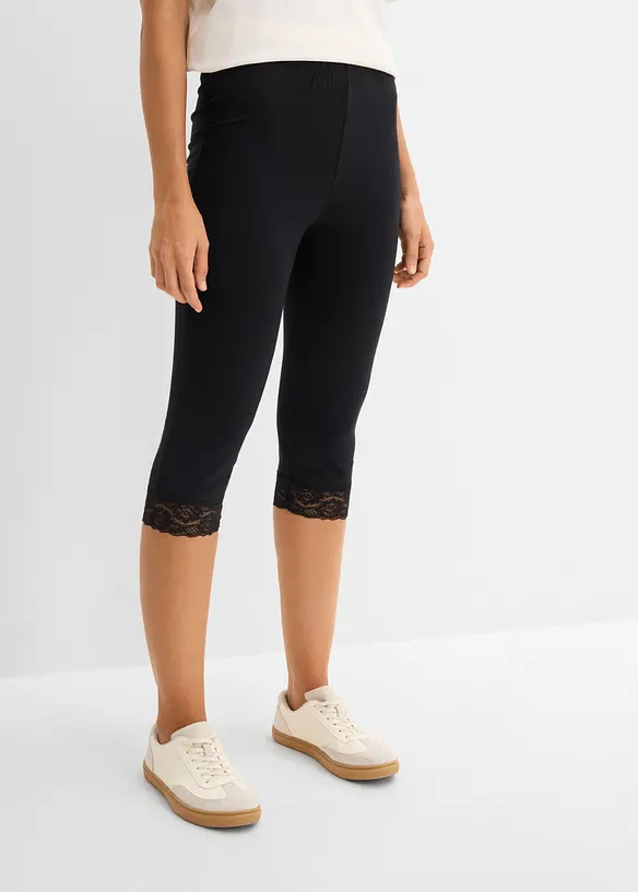 Legging 3/4 avec dentelle, bonprix