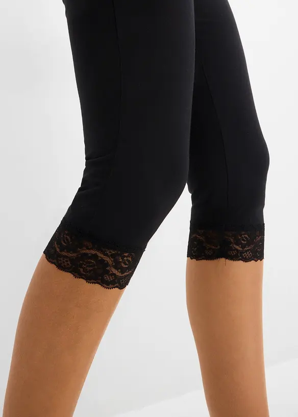 Legging 3/4 avec dentelle, bonprix