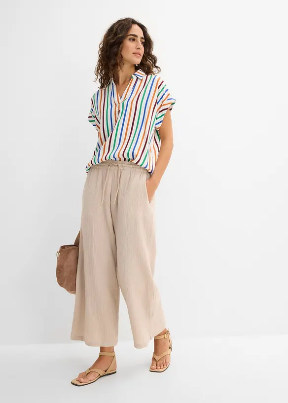 Palazzo-Hose aus luftigem Musselin, bonprix