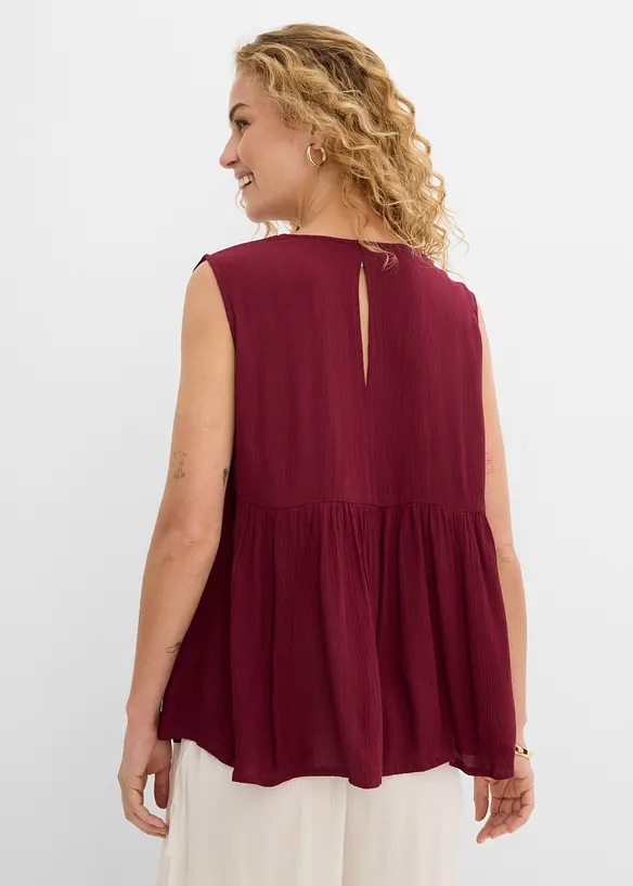 Blouse sans manches en viscose fluide, bonprix