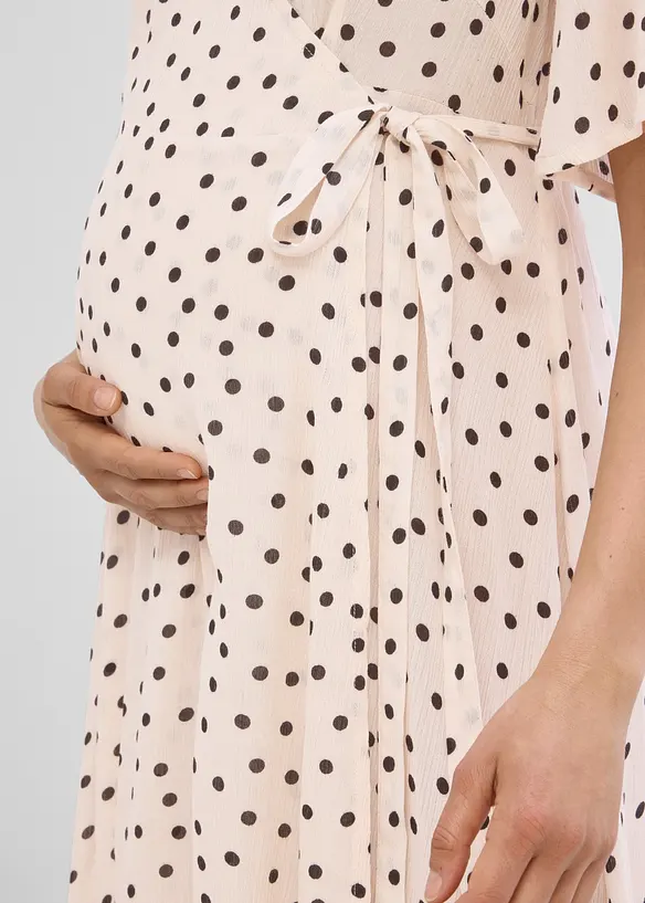 Robe fluide de grossesse et d&rsquo;allaitement en cr&ecirc;pe de viscose, bonprix