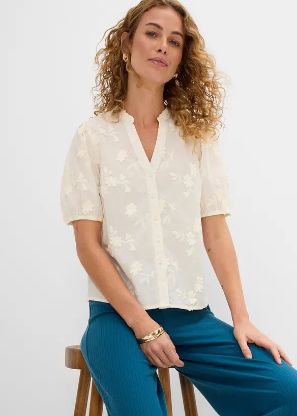 Pantalon palazzo &agrave; taille &eacute;lastiqu&eacute;e, bonprix