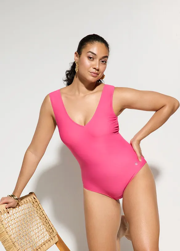 Medium Shape-Badeanzug mit V-Ausschnitt, bonprix