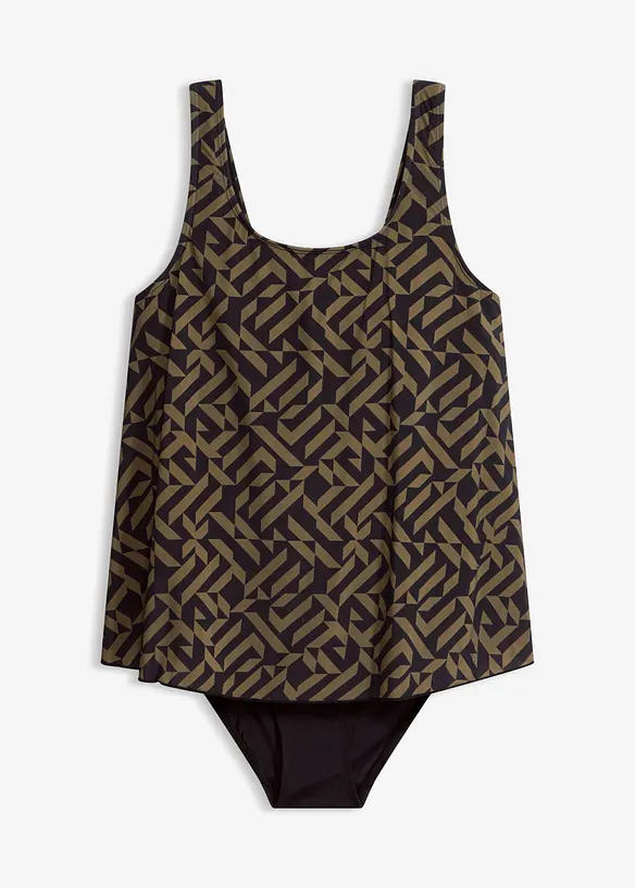 Maillot 1 pi&egrave;ce, style tankini, bonprix