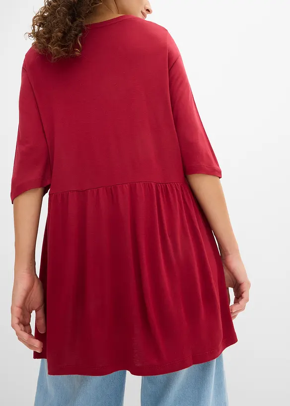 Longshirt aus Viskose mit Volant, bonprix