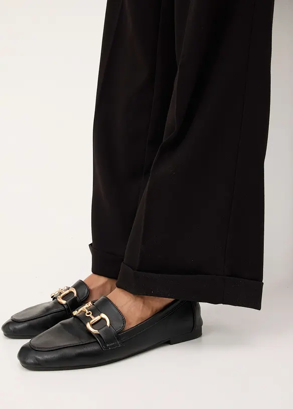 Pantalon large &agrave; pinces, bonprix