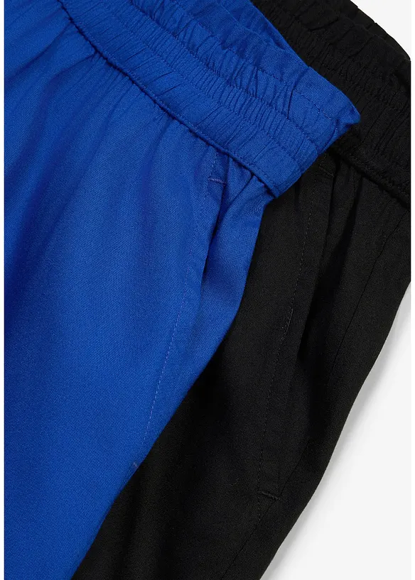 Lot de 2 shorts en viscose &agrave; taille &eacute;lastiqu&eacute;e, bonprix
