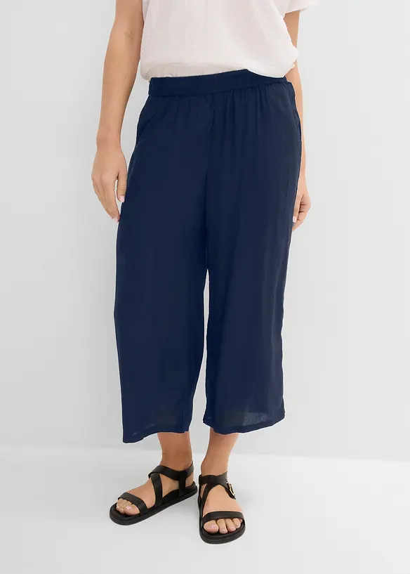 3/4-Hose mit Bequembund aus Viskose, bonprix
