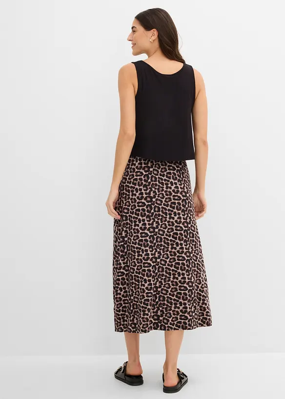 Shirt Kleid aus flie&szlig;endem Viskose-Elasthan-Mix, bonprix