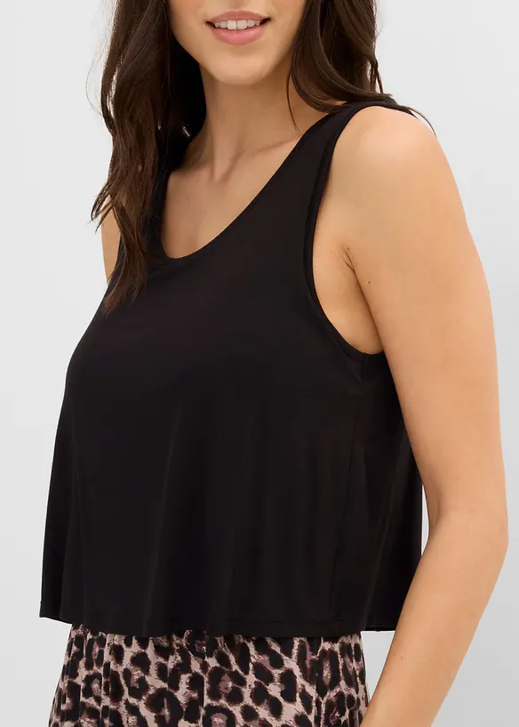 Shirt Kleid aus flie&szlig;endem Viskose-Elasthan-Mix, bonprix