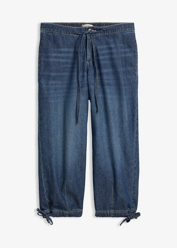 Jean barrel taille mi-haute, cropped, bonprix