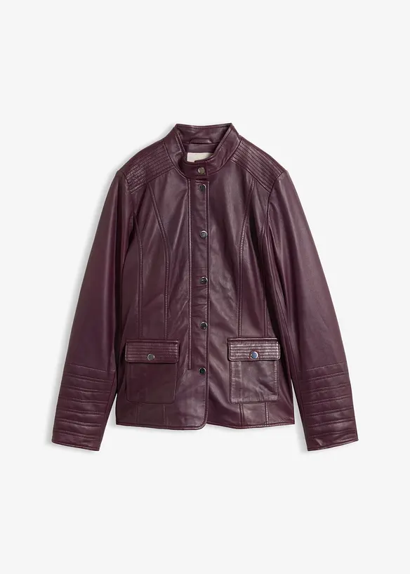 Veste en cuir nappa d&rsquo;agneau, bonprix
