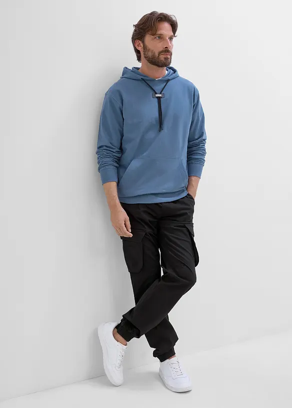 Pantalon cargo droit &agrave; taille &eacute;lastiqu&eacute;e, regular, bonprix