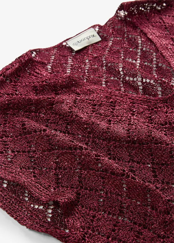 T-shirt en maille &agrave; sequins, bonprix