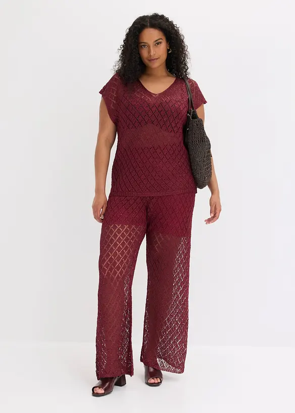 T-shirt en maille &agrave; sequins, bonprix