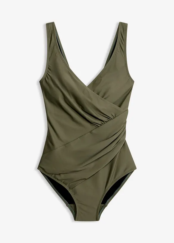 Maillot 1&nbsp;pi&egrave;ce sculptant et crois&eacute;, maintien mod&eacute;r&eacute;, bonprix