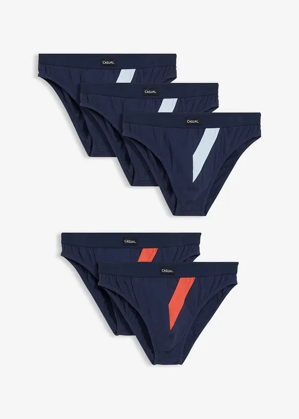 Lot de 5 slips coton, bonprix